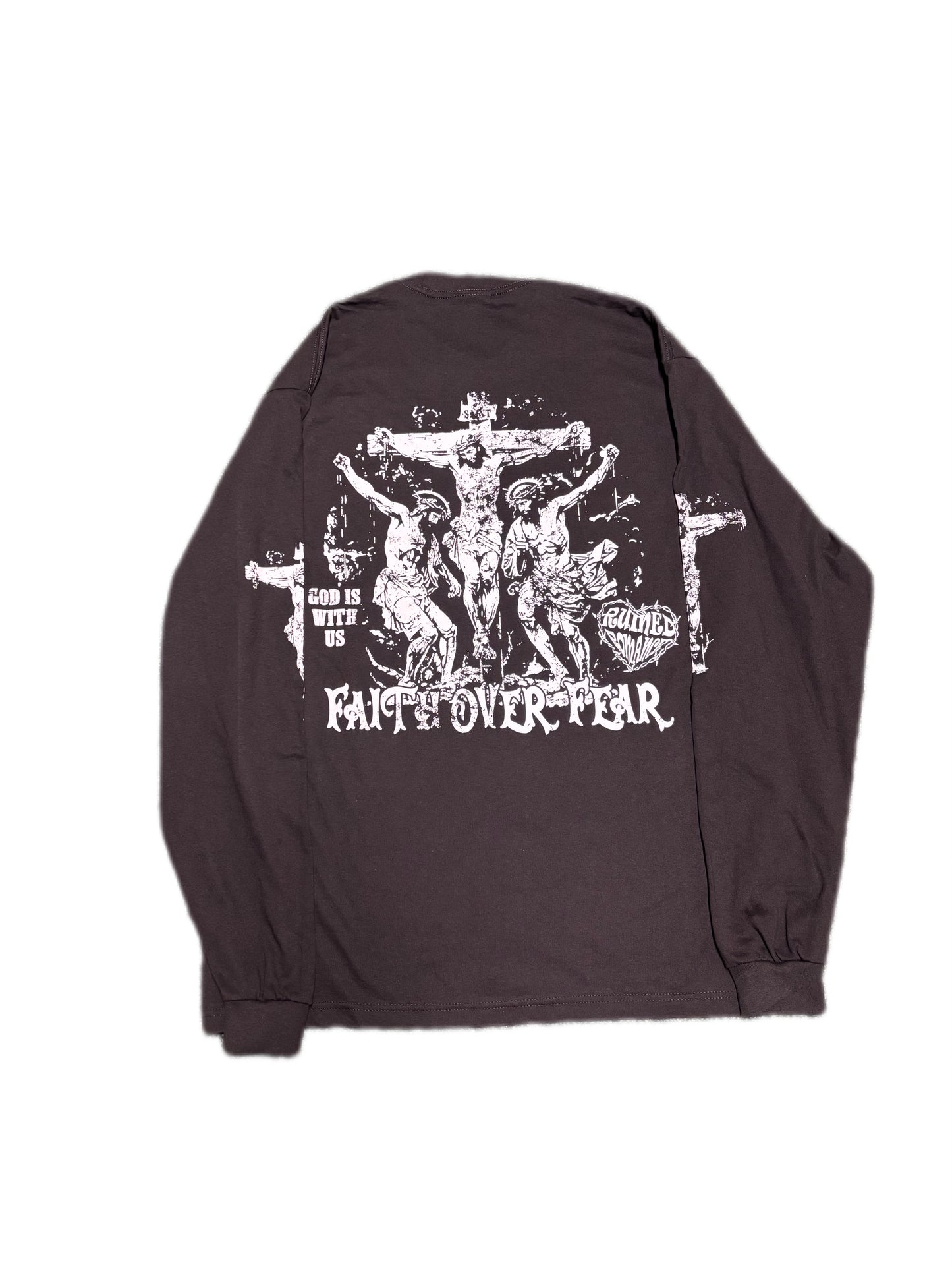 Faith Over Fear Long sleeve Oversized Tee