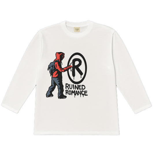 Ruined Romance Vandalism Oversized Long Sleeve Tee